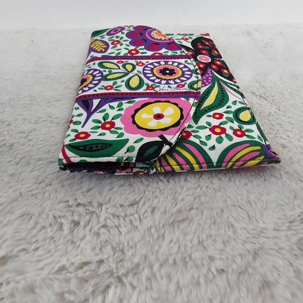 Vera Bradley Viva La Vera Wallet Purple Green Floral Envelope NWOT